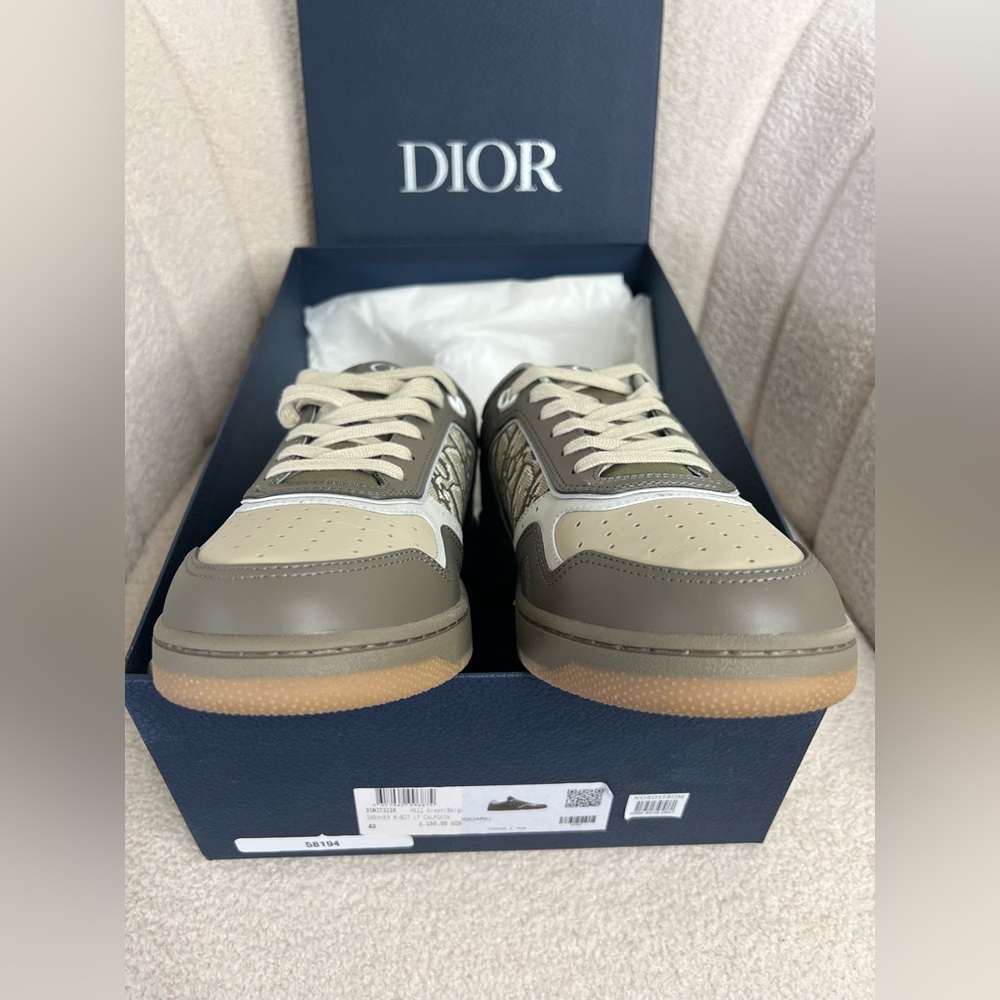 Dior B27 Sneakers – Beige/Dark Green – Size 43 – Brand New, Full Set - Picture 4 of 10